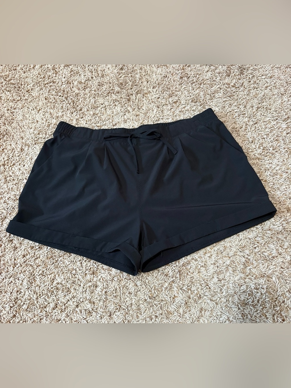 ZYIA Active Summer Shorts Black Athletic drawstring cuffed women’s size XXL